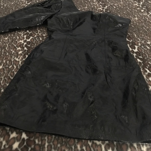 Leather One Shoulder Dress - Picture 4 of 11